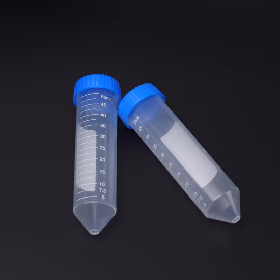 Laboratory Disposable Plastic 15ml 50ml PP Plastic Centrifuge Test Tube for Conical Sterile Rnase and Dnase Free Plug-Seal Screw Caps and Flat-Top Caps Test