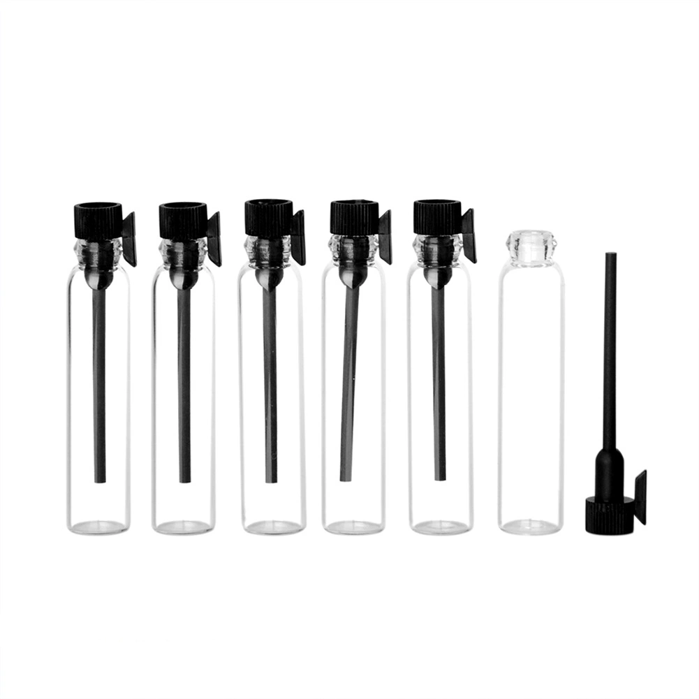 Mini Size Test Essential Oil Bottle 1ml 2ml 3ml Glass Perfume Sample Bottles Vials with Plastic Sticks for Essential Oil