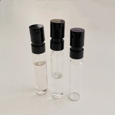 Écologique Imprimé Mini Échantillon Huile Essentielle 1 ml 2 ml Ampule Parfum Sérum Stérile Vide Ambre Tubulaire En Verre Flacon Flacon Flacon