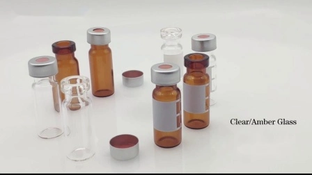 Flacon de laboratoire en verre transparent à haute récupération à sertir de 2 ml pour chromatographie HPLC