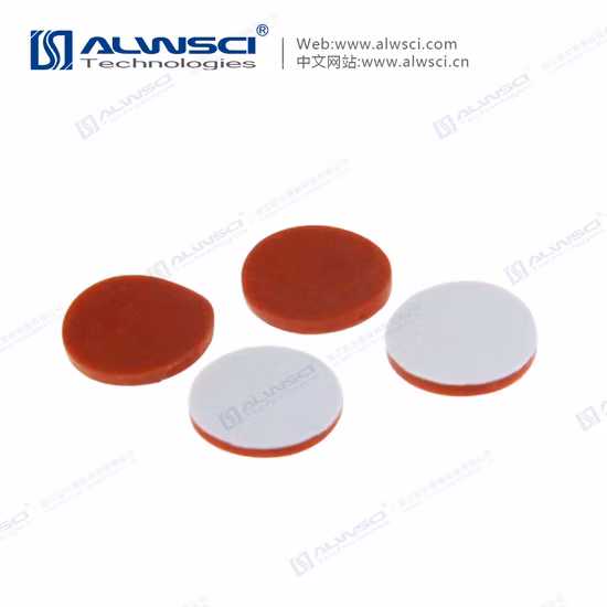 Alwsci HPLC Gc 9-425 PTFE rouge/septa pré-fendu en silicone blanc