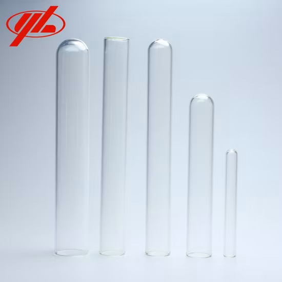 Grand ou petit tube à essai en verre de laboratoire de laboratoire borosilicaté avec liège