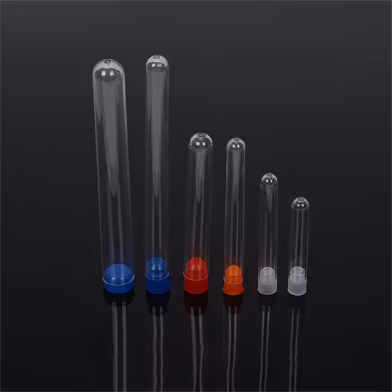 Tubes à essai en plastique jetables de laboratoire en PP non stériles avec ou sans bouchon pour tube de prélèvement de virus 10 ml