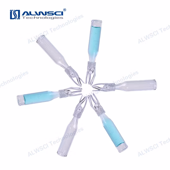 Alwsci 200UL Insert de flacon en verre de 6 mm avec ressort en plastique pour flacons de 2 ml 9-425